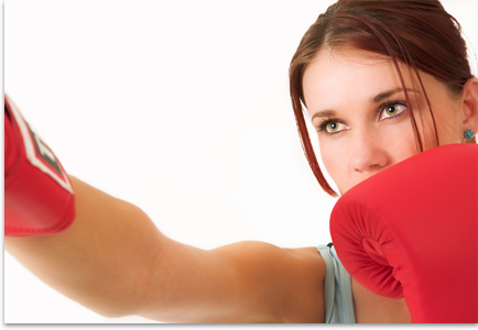 Woman boxing