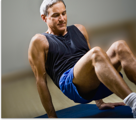 Older man exercising