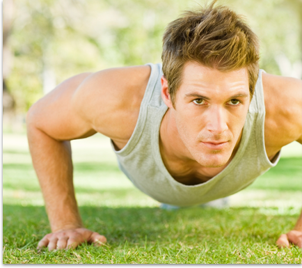 man doing push ups